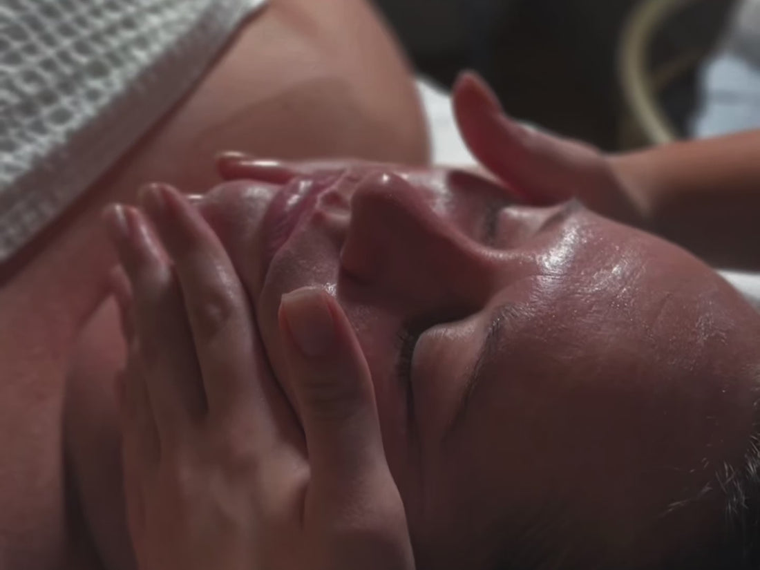 video of luxury clinical facial using dmk skincare